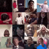 a collage of people 's faces with various expressions