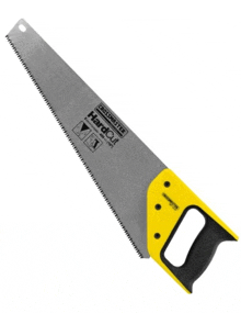 a hardcut saw with a yellow handle