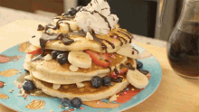 Pancakes Whipped Cream GIF