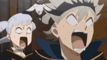 black clover anime shock shocked face