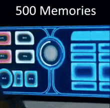 a computer screen with the words 500 memories written above it