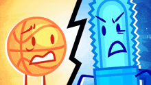 a cartoon drawing of a basketball and a condom