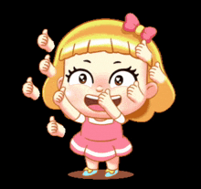a cartoon girl is giving a thumbs up and the words mantaapp !!! are below her