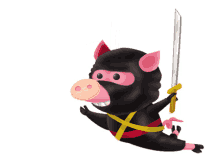 ninja pig piggy ninja pig warrior