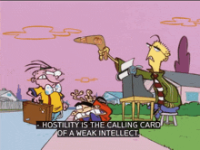 Hostility Is The Calling Card Of A Weak Intellect Ed Edd And Eddy GIF - Hostility Is The Calling Card Of A Weak Intellect Ed Edd And Eddy Joeyrushes GIFs
