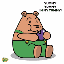Bear Cartoon Eating Yummy Food Delicious GIF - Bear Cartoon Eating Yummy Food Yummy Food Delicious GIFs