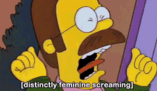 Ned Flanders Screaming GIF - The Simpsons Screaming Scared GIFs
