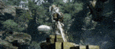 a statue of a man riding a white horse