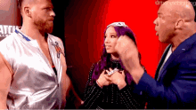 Sasha Banks Kurt Angle GIF - Sasha Banks Kurt Angle Yeah Go GIFs