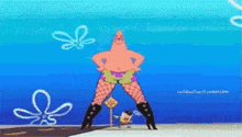 patrick split spongebob fishnet dance