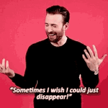 Chris Evans Wish I Could Disappear GIF - Chris Evans Wish I Could Disappear GIFs