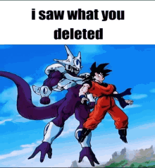I Saw What You Deleted Goku GIF - I Saw What You Deleted Goku Cooler GIFs