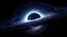 an artist 's impression of a black hole in outer space