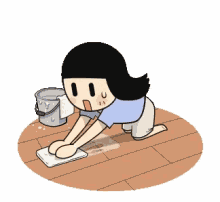 Cleaning Wiping The Floor GIF - Cleaning Wiping The Floor Backache GIFs