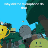 why did the microphone do that is written on a picture of a microphone