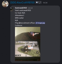 a screenshot of a chat with alexcraft98700 at 14:34