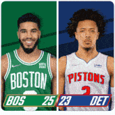 Boston Celtics (25) Vs. Detroit Pistons (23) First-second Period Break GIF - Nba Basketball Nba 2021 GIFs