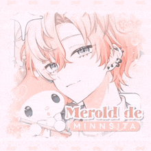 a drawing of a boy with the name merold de minnsita on the bottom