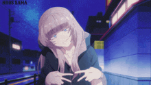 a picture of a girl with the name nbds sama on the bottom