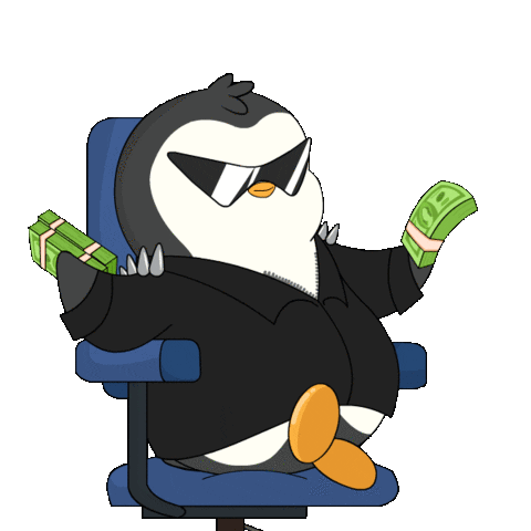 Money Penguin Sticker - Money Penguin Cash Stickers
