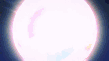 a glowing circle with a purple border is surrounded by a dark background