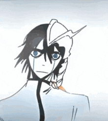 a cartoon of a man and a woman with a unicorn mask on their faces