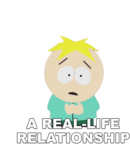 A Real Life Relationship Butters Stotch Sticker - A Real Life Relationship Butters Stotch South Park Stickers