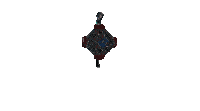 a computer generated image of a gun with a blue barrel