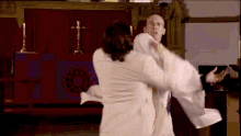 Itcrowd Slap Fight GIF - Itcrowd Slap Fight Priest GIFs