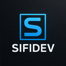a logo for a company called sifidev with a blue letter s