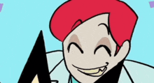 a cartoon character with a red hat and glasses is smiling and giving a thumbs up .