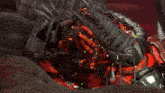 a video game character with a flame coming out of his chest