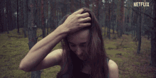 play with hair young laura wiktoria filus the woods look up