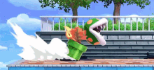 Piranha Plant Smash GIF - Piranha Plant Smash Piranha Plant Joins The Battle GIFs