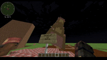 a screenshot of a video game with a sign that says ' mahacraft by sefthra '