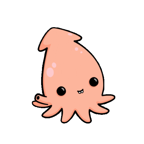 Squid Gets An Ouch! Sticker - Because Baby Animals Cute Adorable Stickers