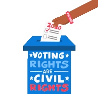 Lcv Voting Rights Are Civil Rights Sticker - Lcv Voting Rights Are Civil Rights Civil Rights Stickers
