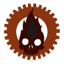 logo skull flame