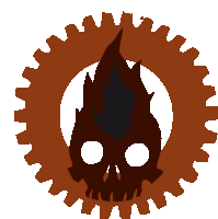 Logo Skull Sticker - Logo Skull Flame Stickers