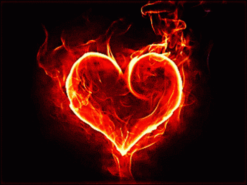 Fire Heart GIF - Fire Heart Black Background - Discover & Share GIFs