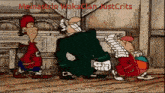 a cartoon with the words meinastin waka clan justcrits on the bottom