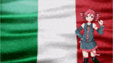 Italia Kasane Teto GIF - Italia Kasane Teto Flag GIFs
