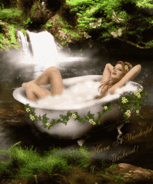 Sexy Lady Have A Wonderful Weekend GIF - Sexy Lady Have A Wonderful Weekend Taking A Bath GIFs