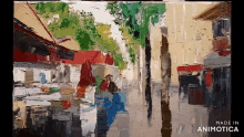 a painting with the words made in animotica on the bottom