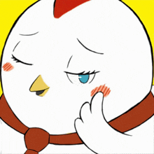 a cartoon of a chicken wearing a tie