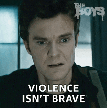Violence Isn'T Brave Hughie Campbell GIF - Violence Isn'T Brave Hughie Campbell The Boys GIFs
