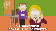 Oh Wonderful Boys Will Be So Excited Linda Stotch GIF - Oh Wonderful Boys Will Be So Excited Linda Stotch South Park GIFs