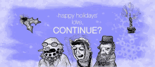 Happy Holidays Snowing GIF
