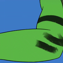 a frog wearing a blue hat that says young peezy