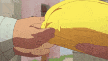 a close up of a person 's hand touching another person 's hair with a watermark that says hddssama